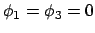 $\phi_{1}=\phi_{3}=0$