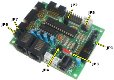 Disposición de los jumpers en la Skypic